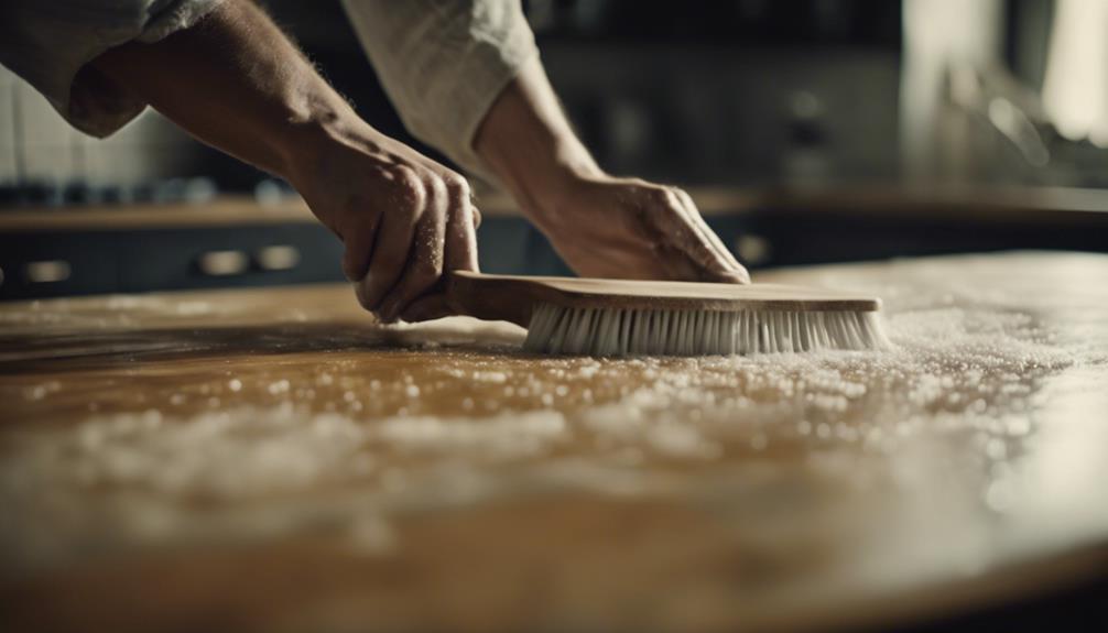 cleaning butcher block counters