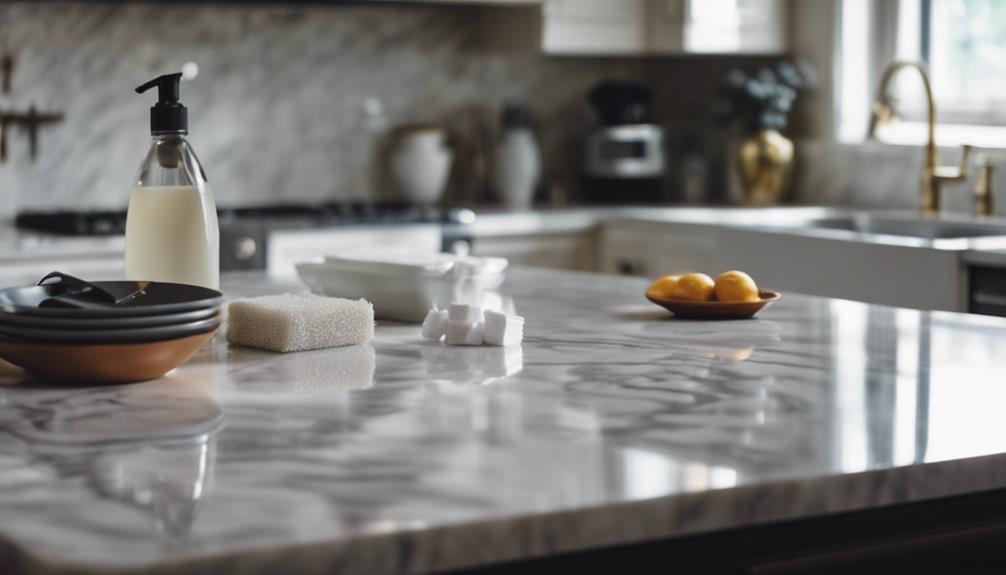 cleaning cultured marble countertops