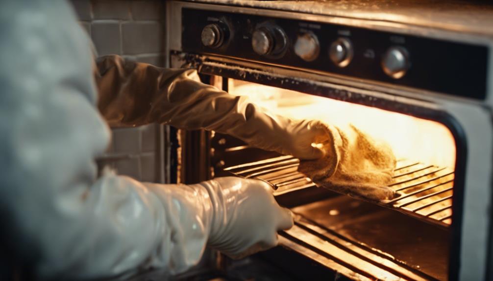 cleaning the oven thoroughly