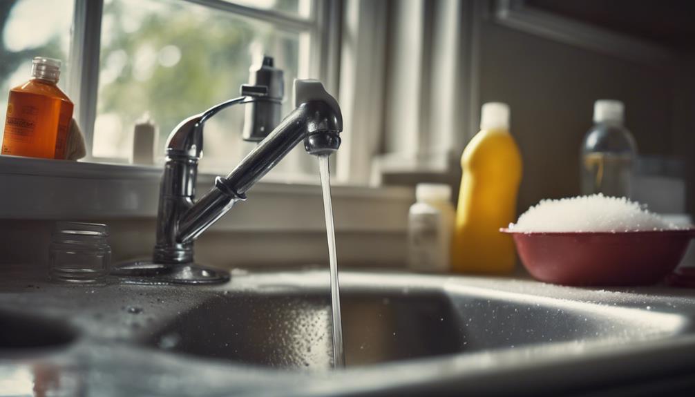 deep clean kitchen sink