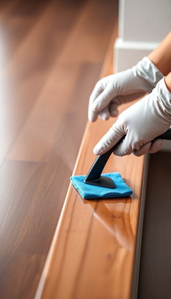 removing stains from baseboards