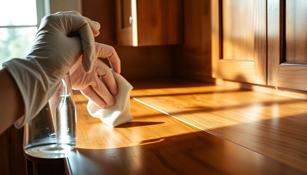 cleaning grease from cabinets