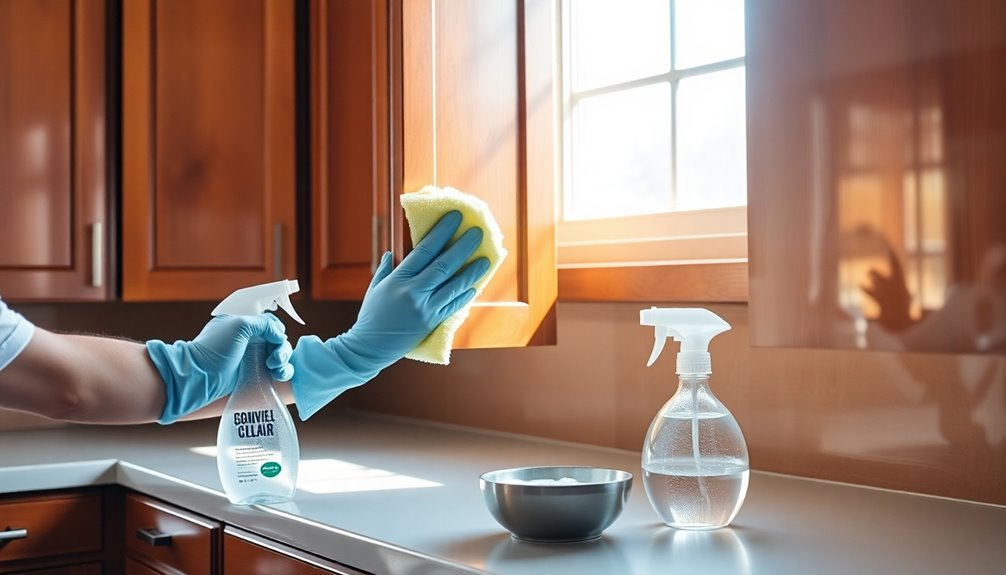 cleaning kitchen cabinets effectively