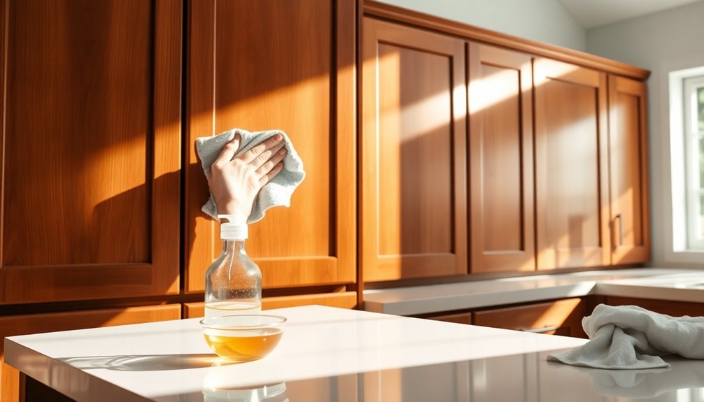 cleaning wood kitchen cabinets