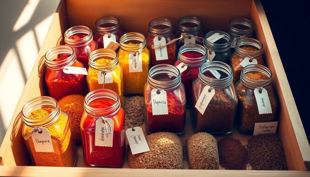 mason jars for spices