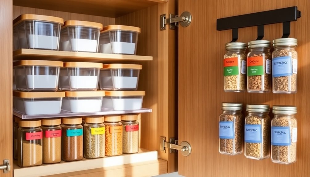 organized spice cabinet solutions