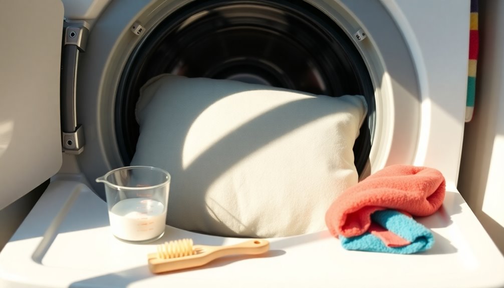 washing couch pillows safely